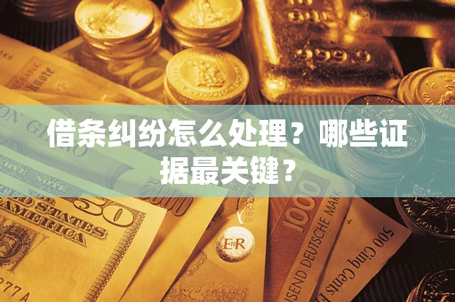 北京借条纠纷怎么处理？哪些证据最关键？
