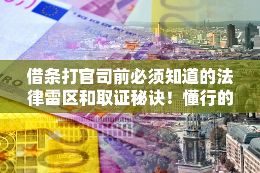 北京借条打官司前必须知道的法律雷区和取证秘诀！懂行的人已经留好这些证据