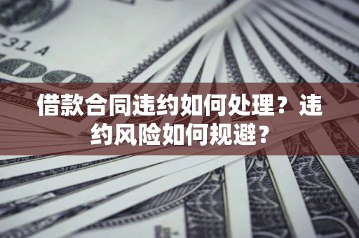 北京借款合同违约如何处理？违约风险如何规避？