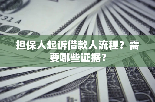 北京担保人起诉借款人流程？需要哪些证据？