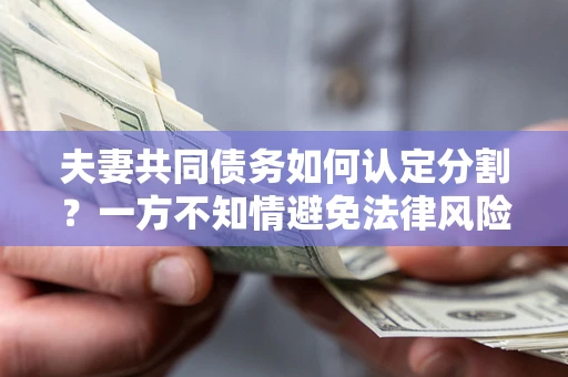 北京夫妻共同债务如何认定分割？一方不知情避免法律风险必看！